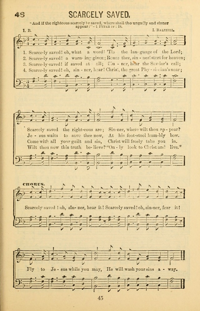 Songs of Refreshing: adapted for use in revival meetings, camp meetings, and the social services of the church. page 45