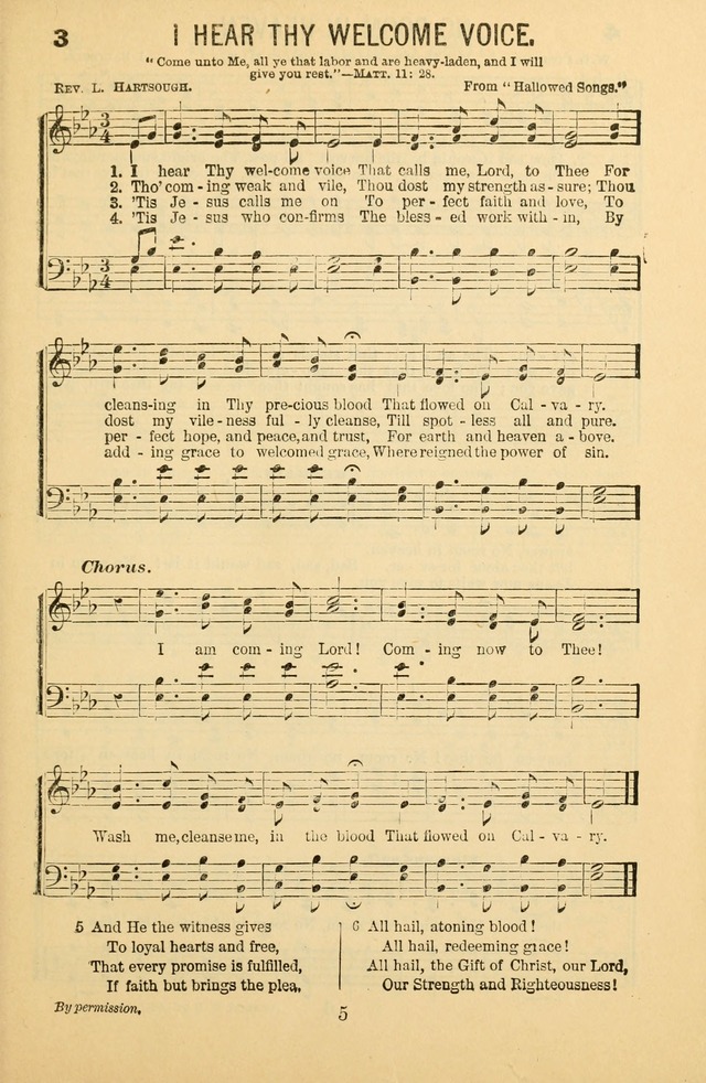 Songs of Refreshing: adapted for use in revival meetings, camp meetings, and the social services of the church. page 5