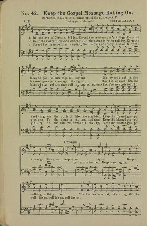 Songs of the Reapers: A treasurey of soul-stirring, spirit-reviving, sweet gospel songs, designed for evangelistic work page 42