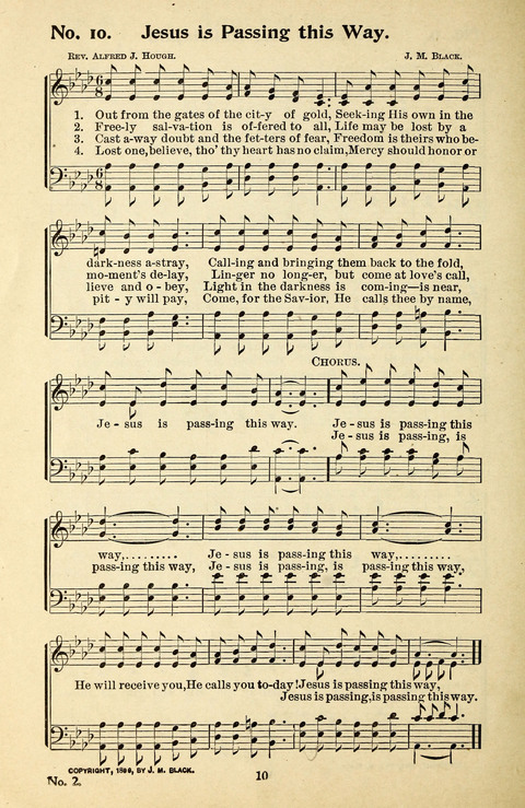 Songs of the Soul No. 2: for use in Sunday evening congregations, revivals, camp-meetings, social services and young peoples meetings page 10