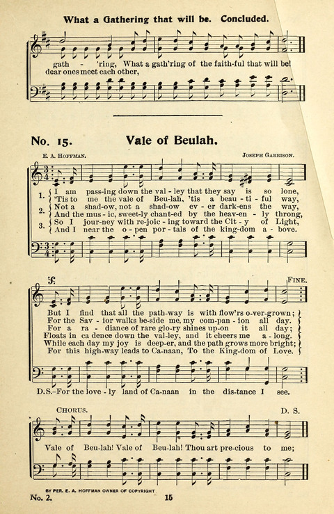 Songs of the Soul No. 2: for use in Sunday evening congregations, revivals, camp-meetings, social services and young peoples meetings page 15