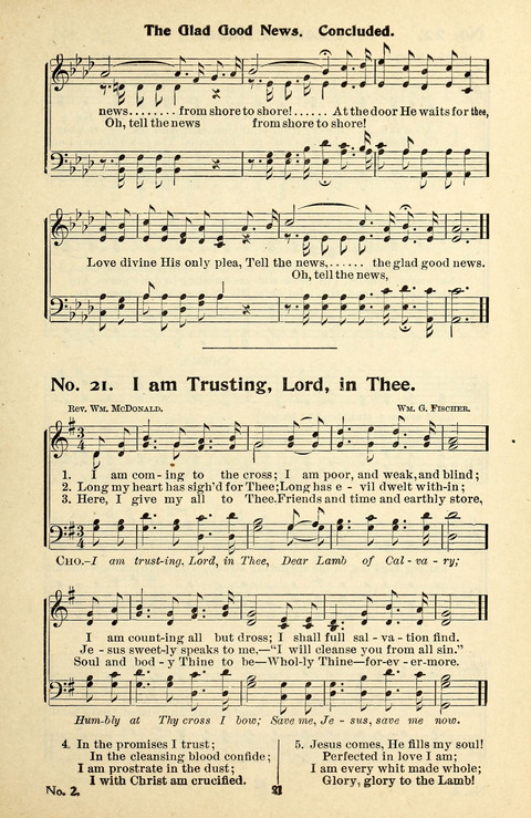 Songs of the Soul No. 2: for use in Sunday evening congregations, revivals, camp-meetings, social services and young peoples meetings page 21