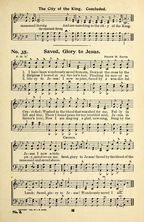 Songs of the Soul No. 2: for use in Sunday evening congregations, revivals, camp-meetings, social services and young peoples meetings page 35