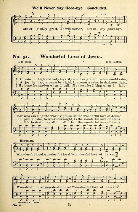 Songs of the Soul No. 2: for use in Sunday evening congregations, revivals, camp-meetings, social services and young peoples meetings page 51