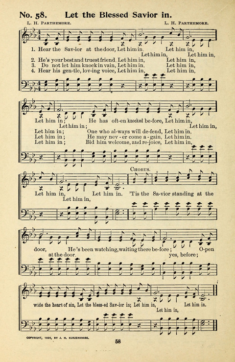 Songs of the Soul No. 2: for use in Sunday evening congregations, revivals, camp-meetings, social services and young peoples meetings page 58