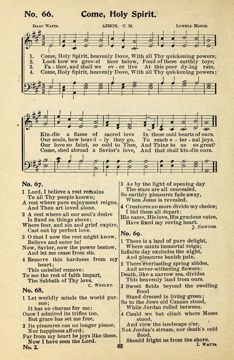 Songs of the Soul No. 2: for use in Sunday evening congregations, revivals, camp-meetings, social services and young peoples meetings page 62