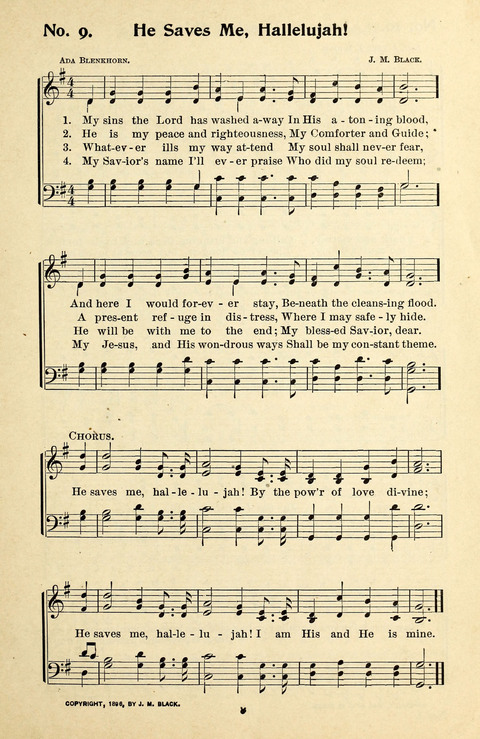 Songs of the Soul No. 2: for use in Sunday evening congregations, revivals, camp-meetings, social services and young peoples meetings page 9