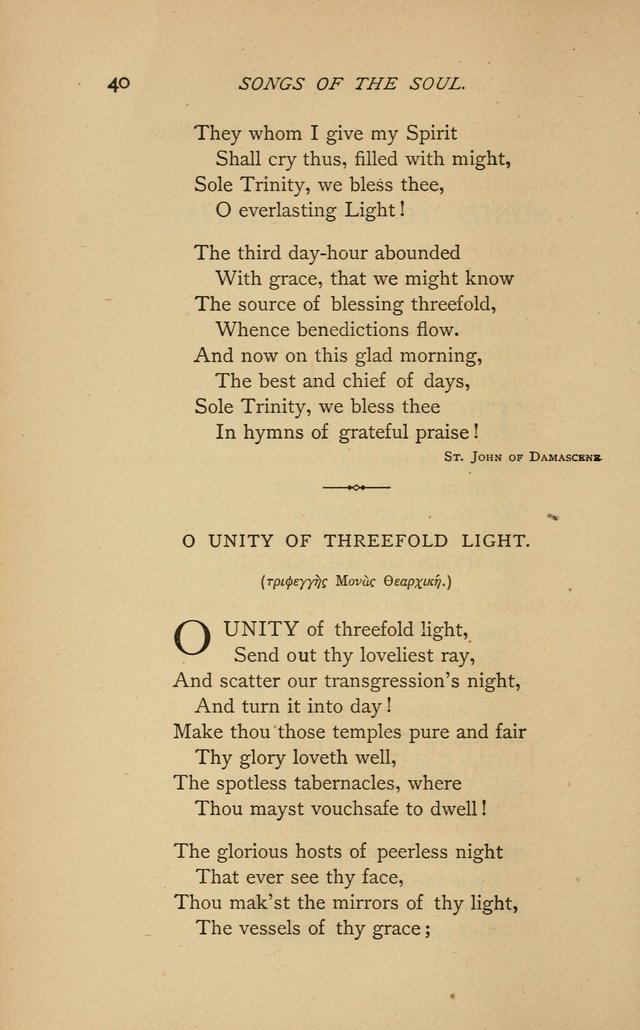 Songs of the Soul: gathered out of many lands and ages page 40