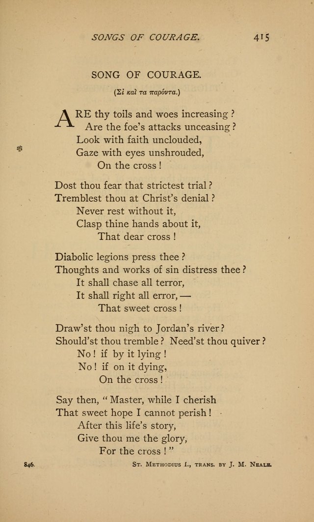Songs of the Soul: gathered out of many lands and ages page 415