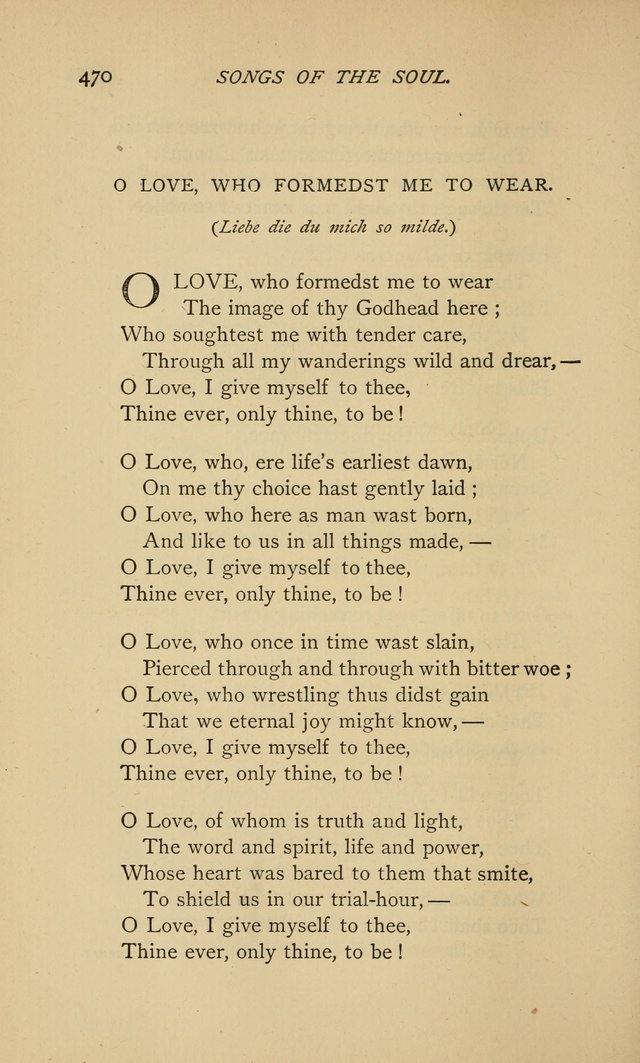 Songs of the Soul: gathered out of many lands and ages page 470