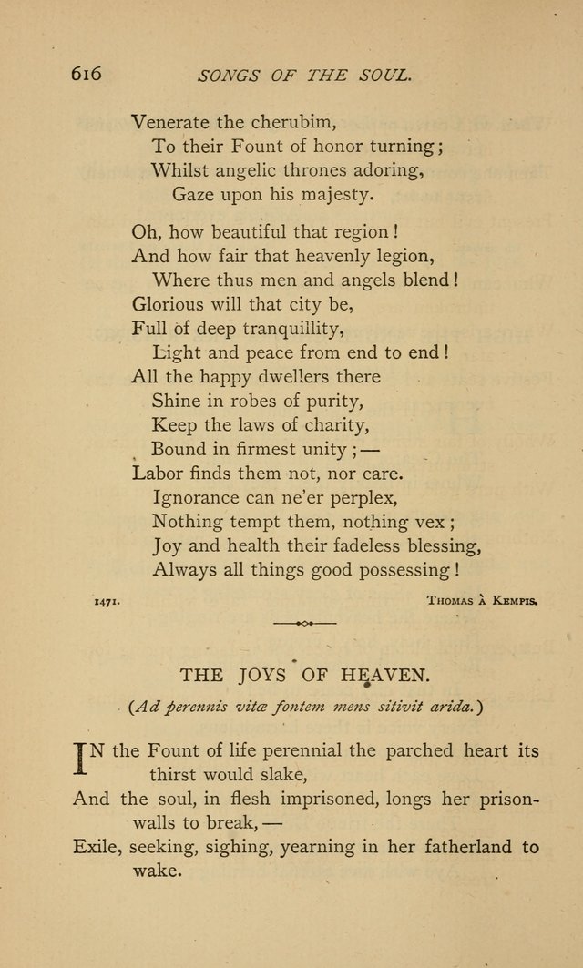 Songs of the Soul: gathered out of many lands and ages page 616