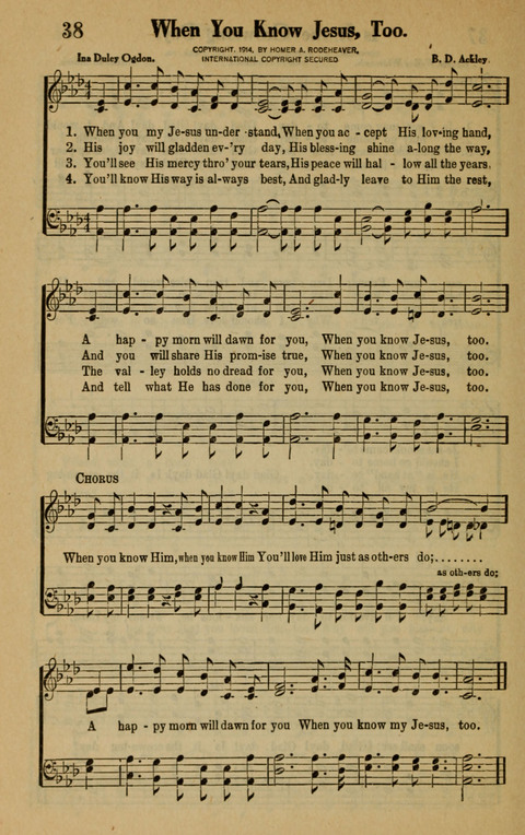 Songs of the Tabernacle: for Church, Sunday School, young people