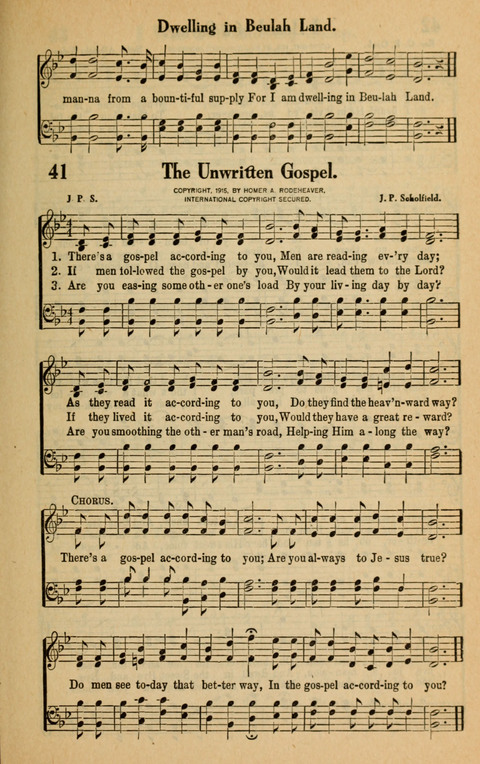 Songs of the Tabernacle: for Church, Sunday School, young people