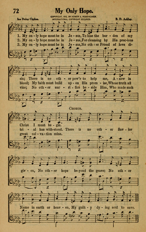 Songs of the Tabernacle: for Church, Sunday School, young people