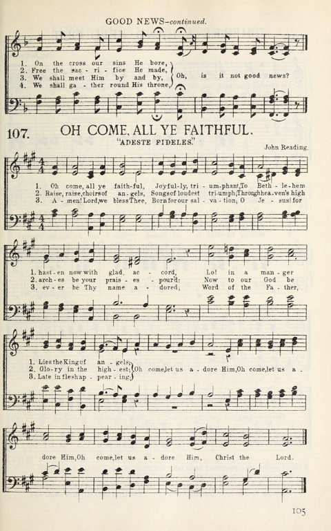 Songs of Victory: for evangelistic meetings, conferences, the home circle, and Christian worship. Along with a selection of choruses page 105