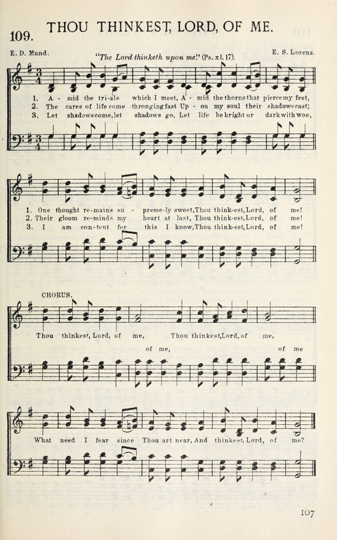 Songs of Victory: for evangelistic meetings, conferences, the home circle, and Christian worship. Along with a selection of choruses page 107