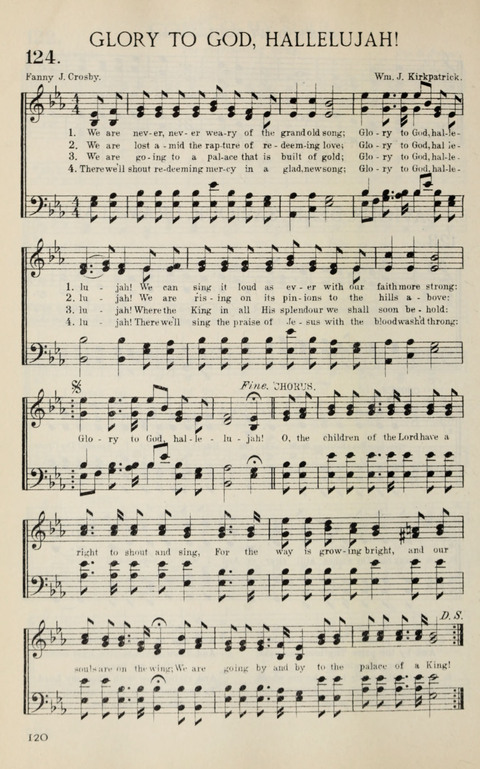 Songs of Victory: for evangelistic meetings, conferences, the home circle, and Christian worship. Along with a selection of choruses page 120