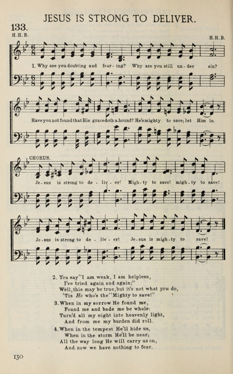 Songs of Victory: for evangelistic meetings, conferences, the home circle, and Christian worship. Along with a selection of choruses page 130