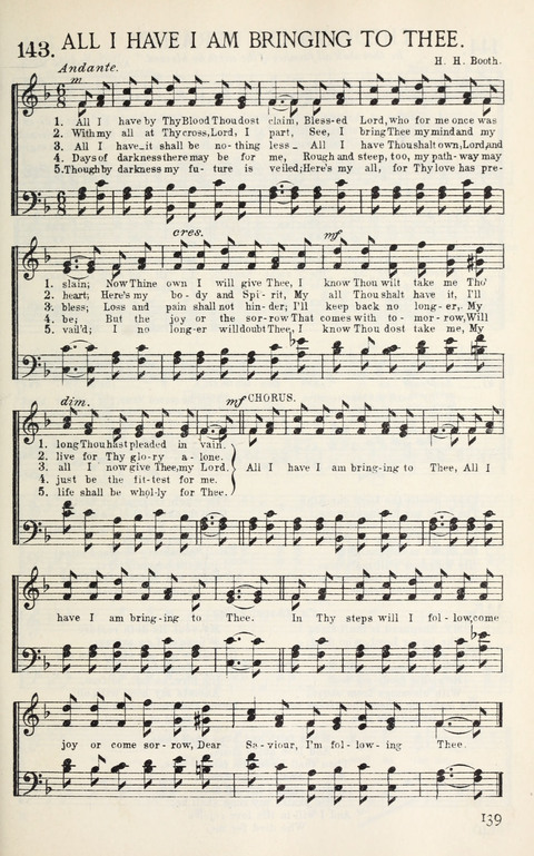 Songs of Victory: for evangelistic meetings, conferences, the home circle, and Christian worship. Along with a selection of choruses page 139