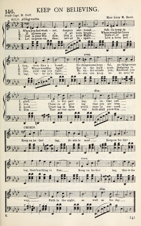 Songs of Victory: for evangelistic meetings, conferences, the home circle, and Christian worship. Along with a selection of choruses page 141