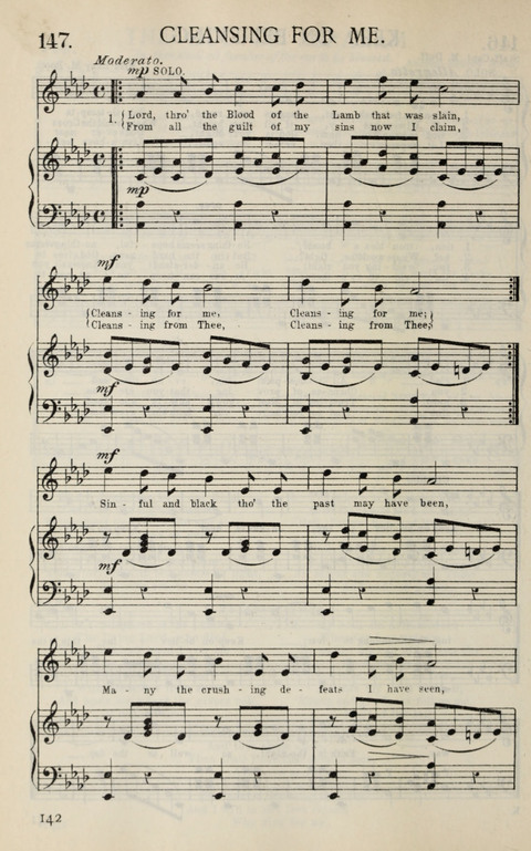 Songs of Victory: for evangelistic meetings, conferences, the home circle, and Christian worship. Along with a selection of choruses page 142