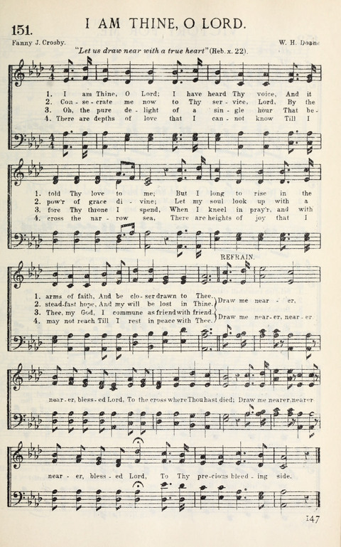 Songs of Victory: for evangelistic meetings, conferences, the home circle, and Christian worship. Along with a selection of choruses page 147