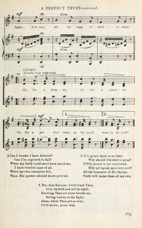 Songs of Victory: for evangelistic meetings, conferences, the home circle, and Christian worship. Along with a selection of choruses page 169