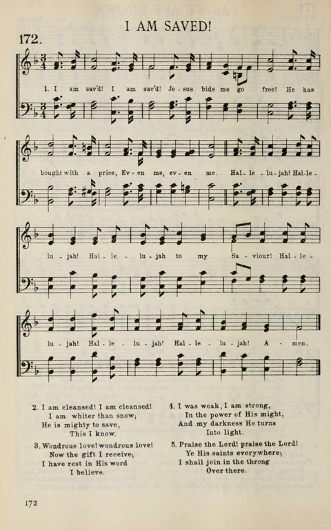 Songs of Victory: for evangelistic meetings, conferences, the home circle, and Christian worship. Along with a selection of choruses page 172