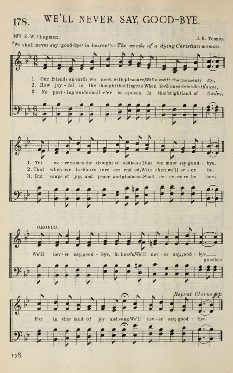 Songs of Victory: for evangelistic meetings, conferences, the home circle, and Christian worship. Along with a selection of choruses page 178