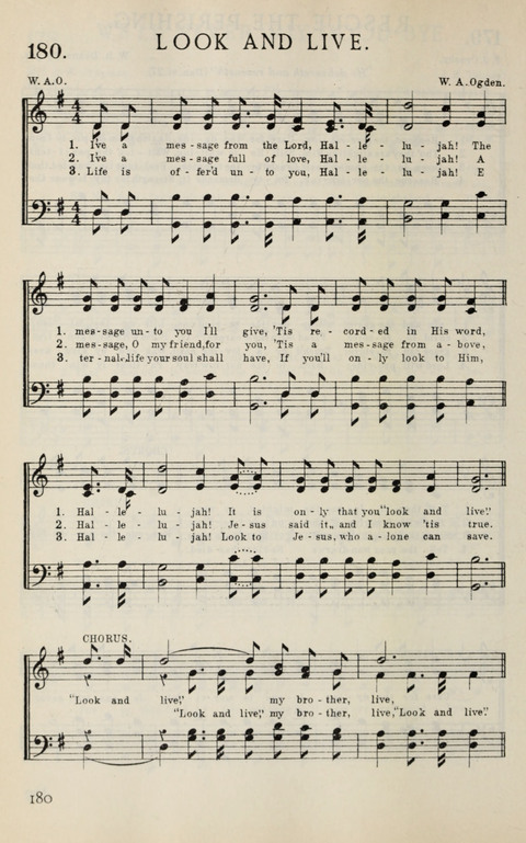 Songs of Victory: for evangelistic meetings, conferences, the home circle, and Christian worship. Along with a selection of choruses page 180