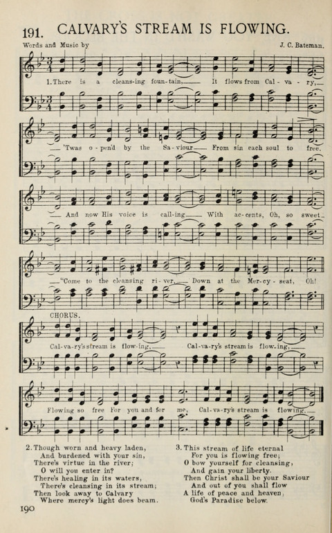 Songs of Victory: for evangelistic meetings, conferences, the home circle, and Christian worship. Along with a selection of choruses page 190