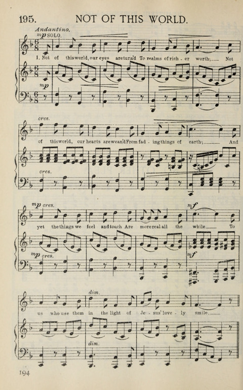 Songs of Victory: for evangelistic meetings, conferences, the home circle, and Christian worship. Along with a selection of choruses page 194