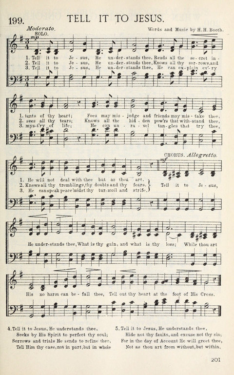 Songs of Victory: for evangelistic meetings, conferences, the home circle, and Christian worship. Along with a selection of choruses page 201