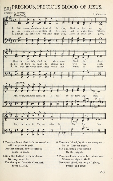 Songs of Victory: for evangelistic meetings, conferences, the home circle, and Christian worship. Along with a selection of choruses page 203