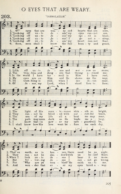 Songs of Victory: for evangelistic meetings, conferences, the home circle, and Christian worship. Along with a selection of choruses page 205