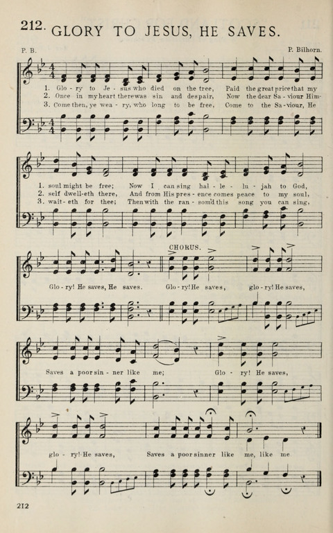 Songs of Victory: for evangelistic meetings, conferences, the home circle, and Christian worship. Along with a selection of choruses page 212