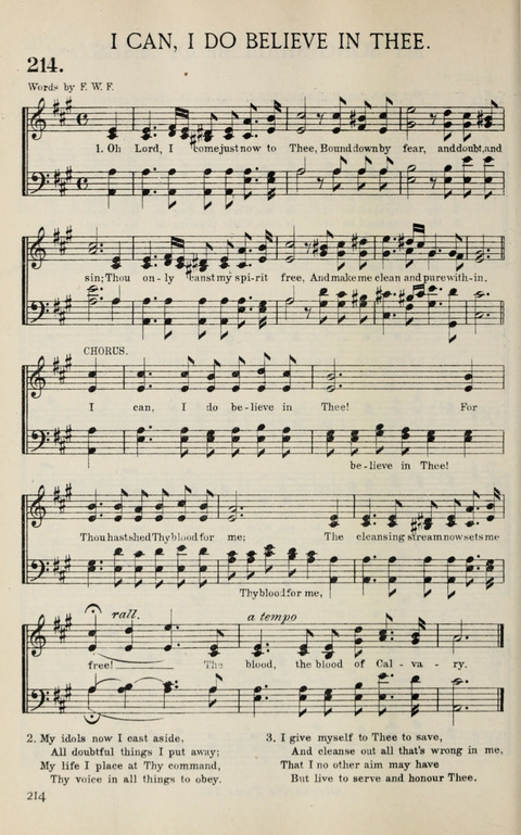 Songs of Victory: for evangelistic meetings, conferences, the home circle, and Christian worship. Along with a selection of choruses page 214