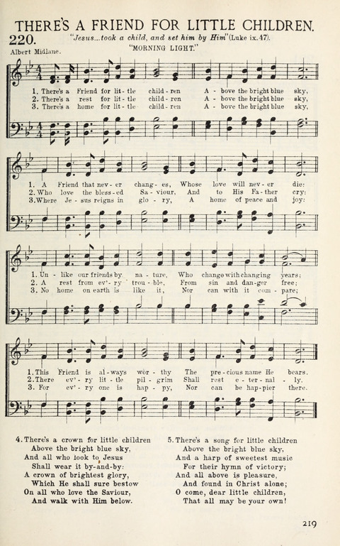 Songs of Victory: for evangelistic meetings, conferences, the home circle, and Christian worship. Along with a selection of choruses page 219