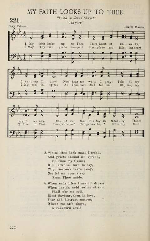 Songs of Victory: for evangelistic meetings, conferences, the home circle, and Christian worship. Along with a selection of choruses page 220