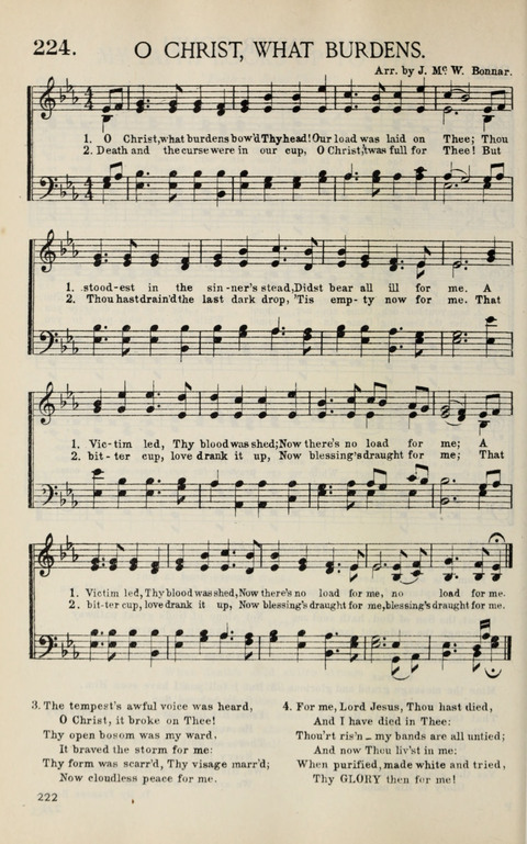 Songs of Victory: for evangelistic meetings, conferences, the home circle, and Christian worship. Along with a selection of choruses page 222