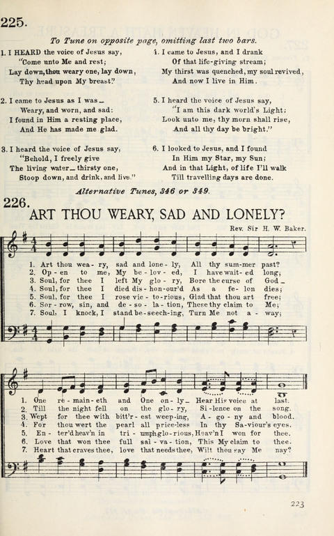 Songs of Victory: for evangelistic meetings, conferences, the home circle, and Christian worship. Along with a selection of choruses page 223