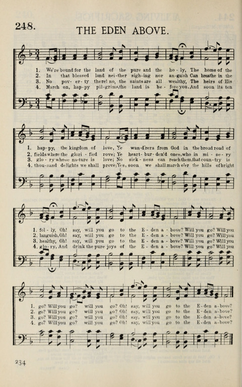 Songs of Victory: for evangelistic meetings, conferences, the home circle, and Christian worship. Along with a selection of choruses page 234