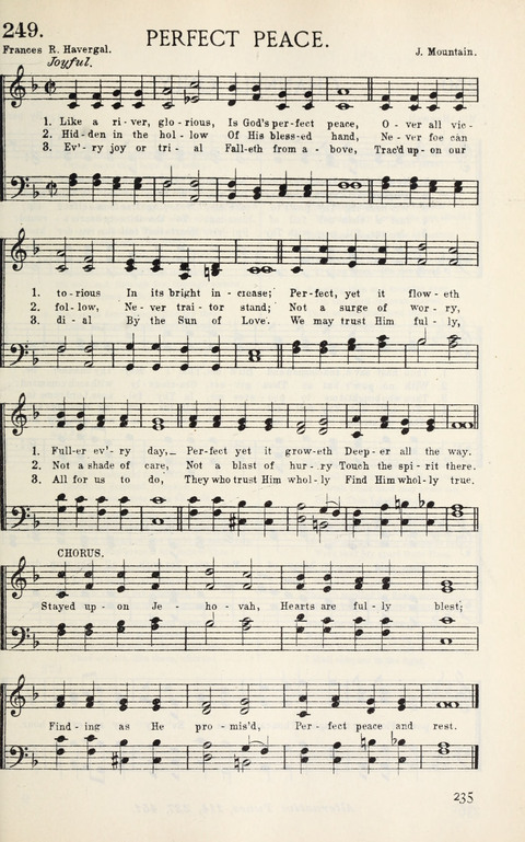 Songs of Victory: for evangelistic meetings, conferences, the home circle, and Christian worship. Along with a selection of choruses page 235