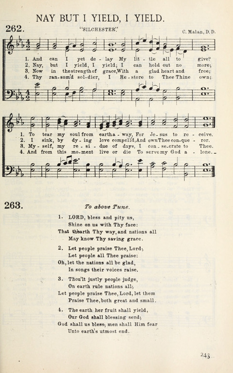 Songs of Victory: for evangelistic meetings, conferences, the home circle, and Christian worship. Along with a selection of choruses page 243