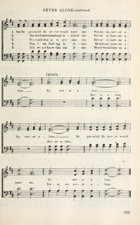 Songs of Victory: for evangelistic meetings, conferences, the home circle, and Christian worship. Along with a selection of choruses page 259