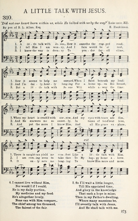 Songs of Victory: for evangelistic meetings, conferences, the home circle, and Christian worship. Along with a selection of choruses page 273