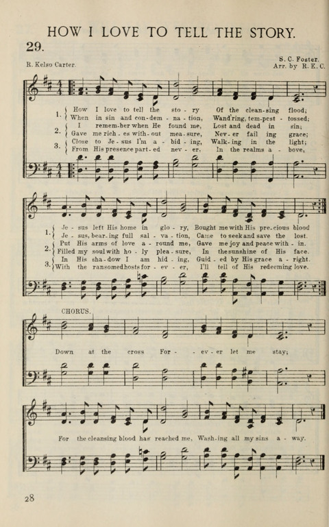 Songs of Victory: for evangelistic meetings, conferences, the home circle, and Christian worship. Along with a selection of choruses page 28