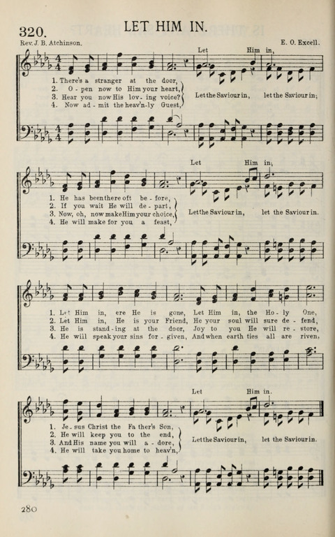 Songs of Victory: for evangelistic meetings, conferences, the home circle, and Christian worship. Along with a selection of choruses page 280