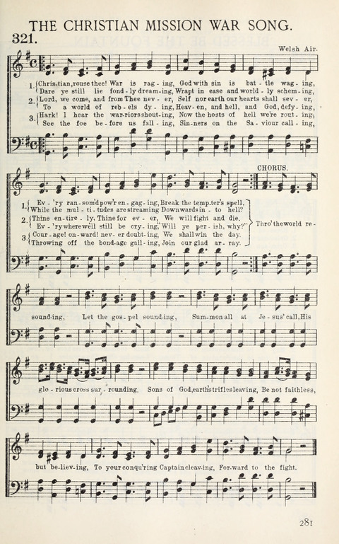 Songs of Victory: for evangelistic meetings, conferences, the home circle, and Christian worship. Along with a selection of choruses page 281