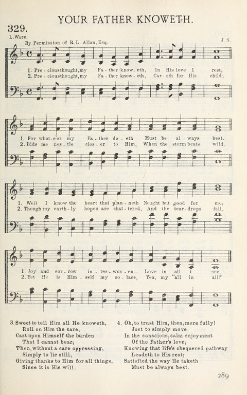 Songs of Victory: for evangelistic meetings, conferences, the home circle, and Christian worship. Along with a selection of choruses page 289